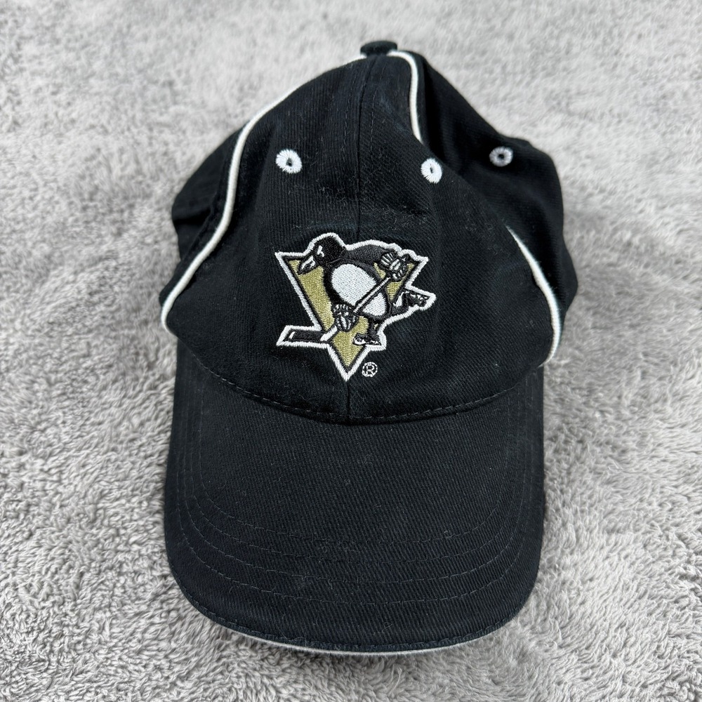 Pittsburgh Penguins NHL Mens Adjustable Baseball Cap‎ Hat Embroidered Black